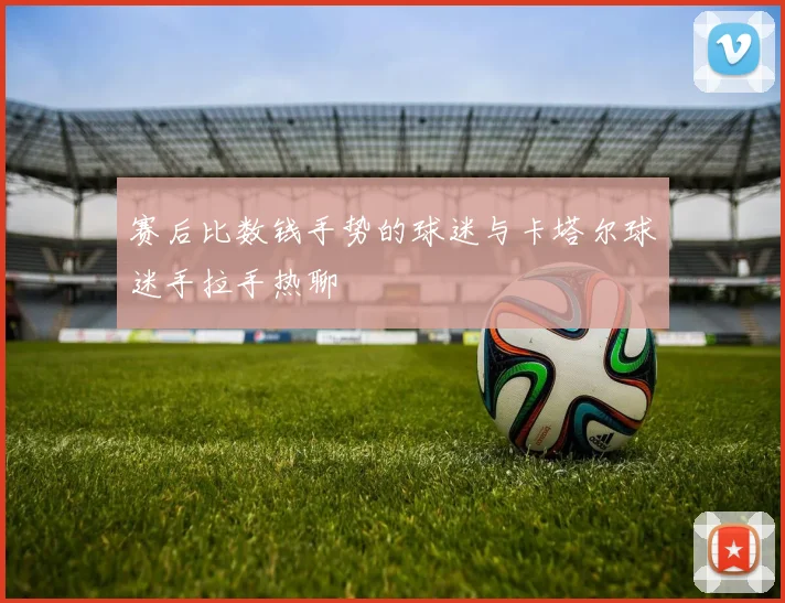 赛后比数钱手势的球迷与卡塔尔球迷手拉手热聊