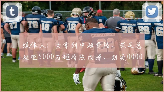 媒体人：为拿到中超资格，深足总经理5000万砸垮陈戌源、刘奕0000644